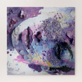 Kristallijne Stilte – Een Paarse Portret Legpuzzel (Horizontaal)