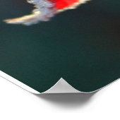 Kristallijne voorste afgedekte rode bladfolie poster (Hoek)