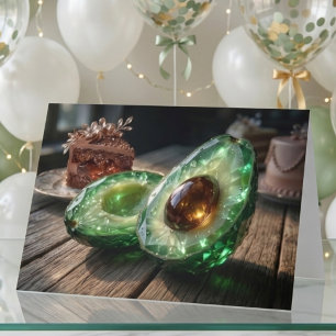 Kristallijnen Avocado Gelukkig Jubileum Foto Kaart