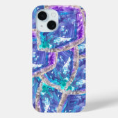 Kristallijnen Dromen: Amethist en Aqua Fusie Case-Mate iPhone Case (Achterkant)