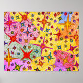 Kristallisatie - abstracte tekening poster (Voorkant)