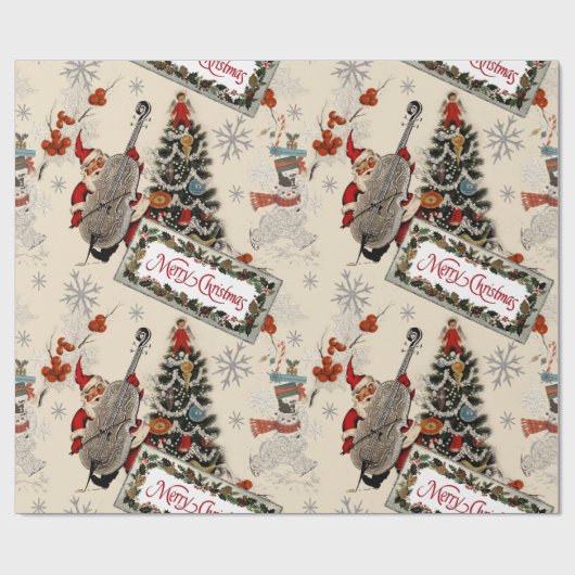 Kristalliseerd kerstpapier met terugloop cadeaupapier (Vlak)