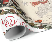 Kristalliseerd kerstpapier met terugloop cadeaupapier (Rol Hoek)