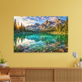 Kristalmeer Reflectie Canvasprint Canvas Afdruk