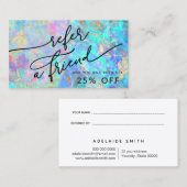 kristaloptische referentiekaart voor textuur visitekaartje (Voorkant / Achterkant)