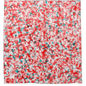 Kristalpatroon - White Red Green Douchegordijn (Voorkant)