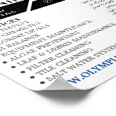 Kristalpool, Adverteren voor het reinigen van zwem Poster (Hoek)