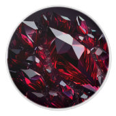 Kristalrood robijnjuweel Keramische knop (Voorkant)