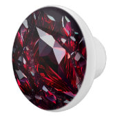 Kristalrood robijnjuweel Keramische knop (Rechts)