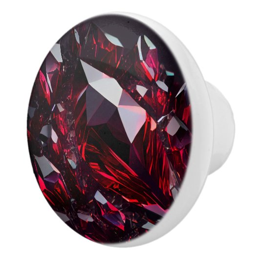 Kristalrood robijnjuweel Keramische knop (Rechts)