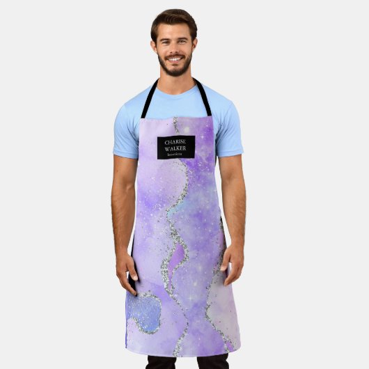 kristalroze monogram schoonheidssalon schort (Gedragen)