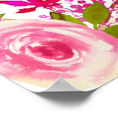 kristalroze Rozen creëer uw eigen gebruik Poster (Hoek)