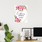 kristalroze Rozen creëer uw eigen gebruik Poster (Thuiskantoor)