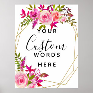 kristalroze Rozen creëer uw eigen gebruik Poster