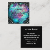 Kristalruimte galaxsterren tarot vierkante visitekaartje (Voorkant / Achterkant)