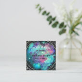 Kristalruimte galaxsterren tarot vierkante visitekaartje (Staand voorkant)