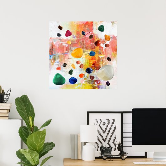 Kristalsluitsteen Poster (Thuiskantoor)