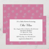  kristalsnowvlokken (roze) kaart (Voorkant / Achterkant)