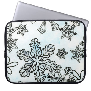 Kristalstructuren op een laptophoes Sleeve