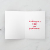 Kristalstructuur met ribbon Desiing Greeting Kerst Feestdagen Kaart (Binnen)