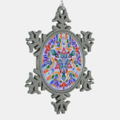 Kristalsymmetrie (Snowflake Ornament) Tin Sneeuwvlok Ornament (Links)