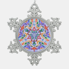 Kristalsymmetrie (Snowflake Ornament) Tin Sneeuwvlok Ornament