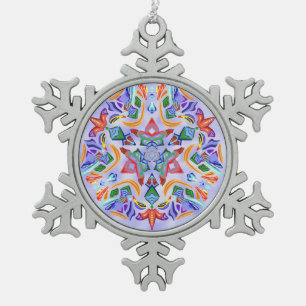 Kristalsymmetrie (Snowflake Ornament) Tin Sneeuwvlok Ornament