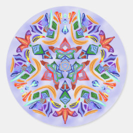 Kristalsymmetrie (Sticker) Ronde Sticker