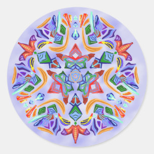 Kristalsymmetrie (Sticker) Ronde Sticker