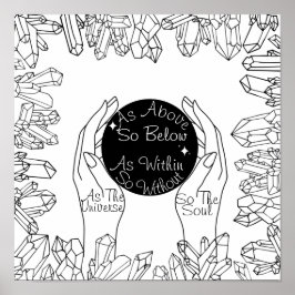 Kristalval zoals hierboven zo hieronder poster