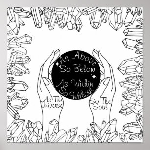 Kristalval zoals hierboven zo hieronder poster