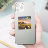 Kristalvelden en roestbakken sticker (Telefoon)