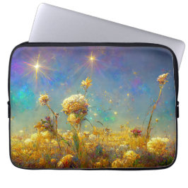 Kristalvelden en "Starry Skies"-laptophoes Laptop Sleeve