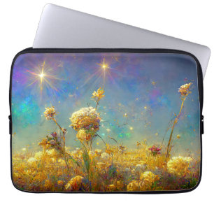 Kristalvelden en "Starry Skies"-laptophoes Laptop Sleeve