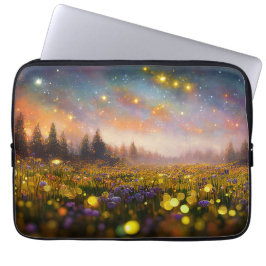 Kristalvelden en "Starry Skies"-laptophoes Laptop Sleeve