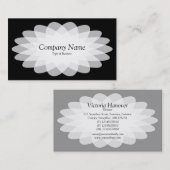 Kristalventilator - zwart visitekaartje (Voorkant / Achterkant)
