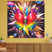 Kristalvlinder Canvas Afdruk (Insitu (Woonkamer))