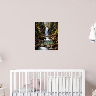 Kristalwaterval in Bergvallei Poster