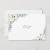 Kristen Elegant Boho Greenery Meal Choice Wedding RSVP Kaartje (Achterkant)