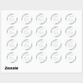 Kristen Floral Greenery Christelijk Wedding Favor Ronde Sticker (Vel)