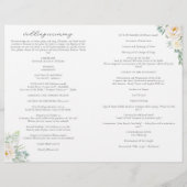 Kristen katholieke bruilding Mass Ceremony Program (Achterkant)