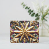 KRISTEN ~ KERST ~ 3D-sterpatroon ~ Briefkaart (Staand voorkant)