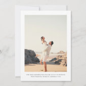 KRISTEN Minimalist 2 foto bruiloft Save The Date (Achterkant)