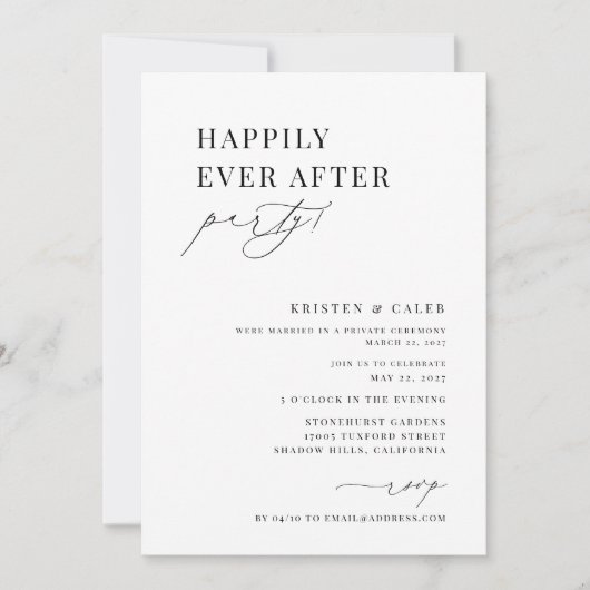 KRISTEN Minimalist nog lang en gelukkig na het fee Kaart (Voorkant)