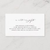 KRISTEN Minimalist Wedding Een notitie over gesche Informatiekaartje (Voorkant)