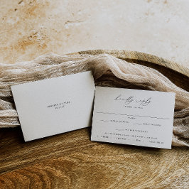 KRISTEN Minimalistische Maaltijdkeuze Trouwen RSVP Kaartje