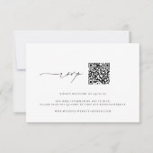 KRISTEN Minimalistische Wedding QR Code RSVP Kaartje (Voorkant)