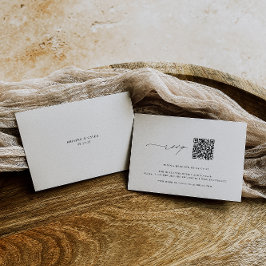 KRISTEN Minimalistische Wedding QR Code RSVP Kaartje