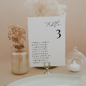 KRISTEN Modern Minimalistisch Tafelnummer Kaart