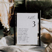 KRISTEN Modern Minimalistisch Tafelnummer Kaart